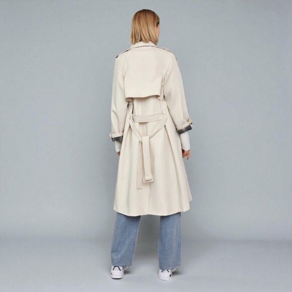 NWT J.ING Jing Ellee Beige Belt Trench Coat - Picture 4 of 10
